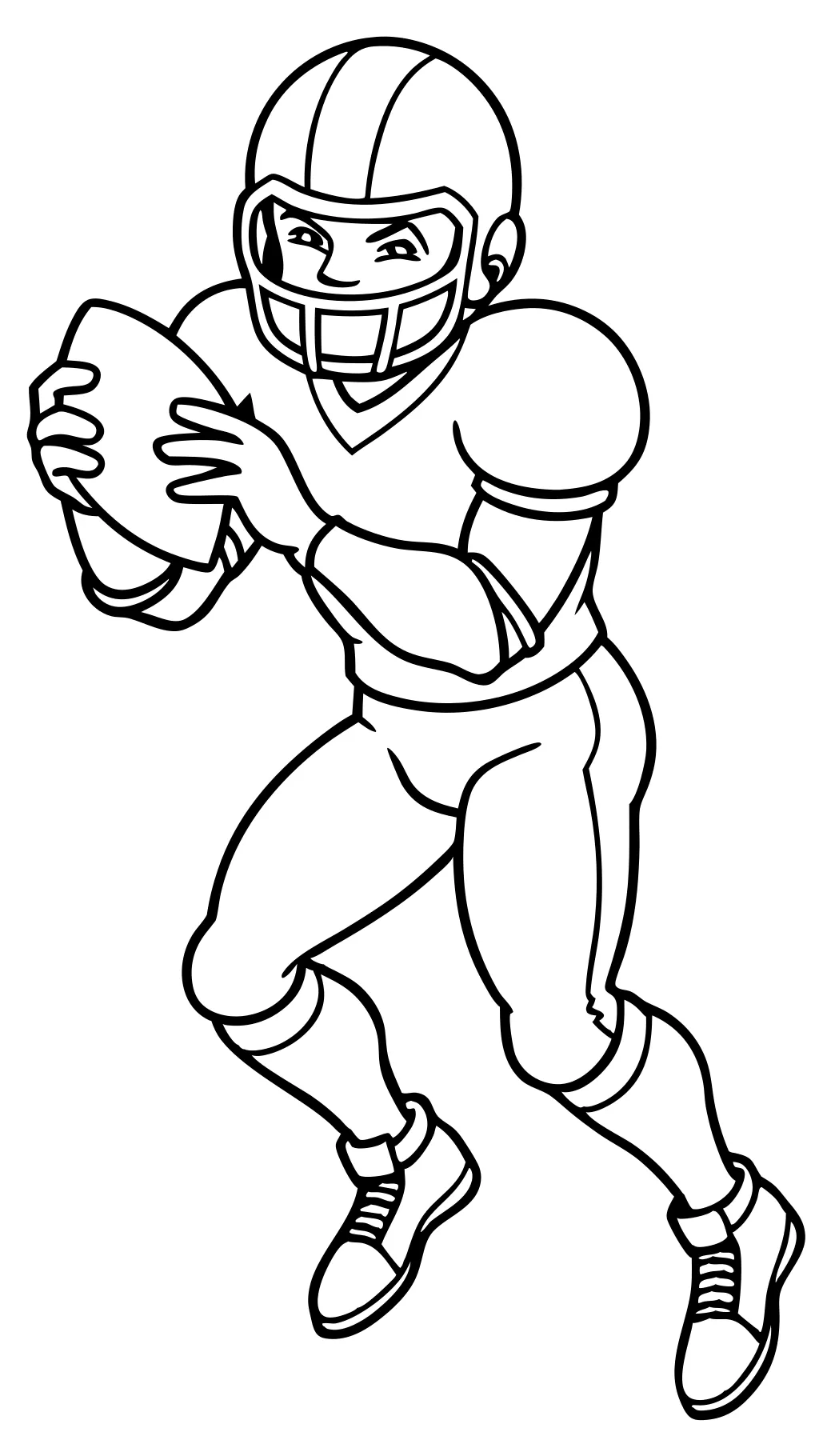 coloriage de joueur de football récepteur